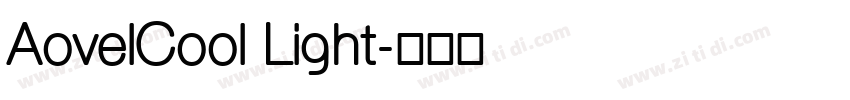 AovelCool Light字体转换